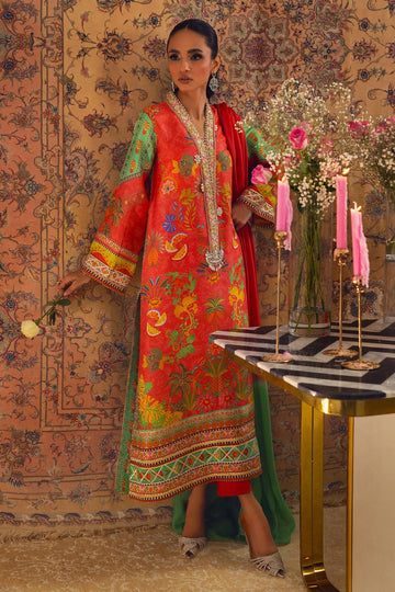 Annus Abrar | Lime Luxe Silk | Liliya - House Of Hania