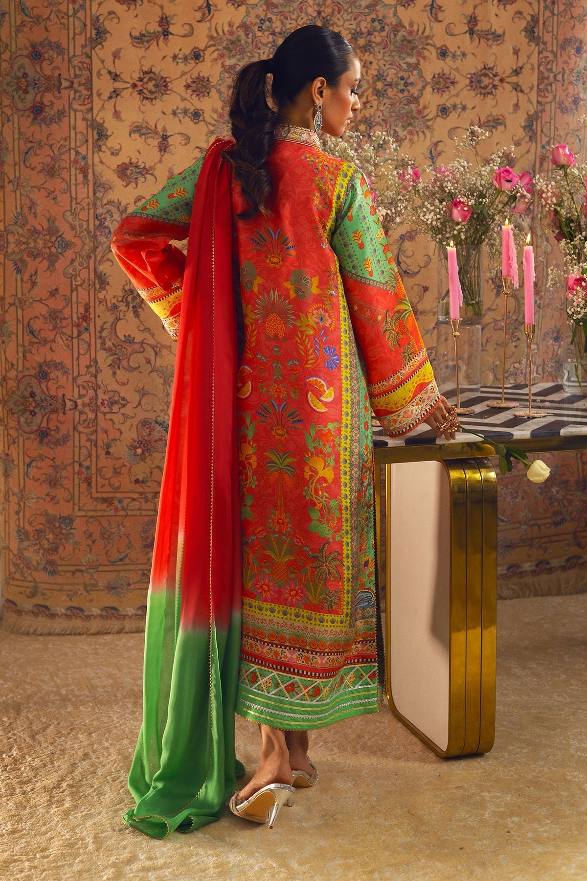 Annus Abrar | Lime Luxe Silk | Liliya - House Of Hania