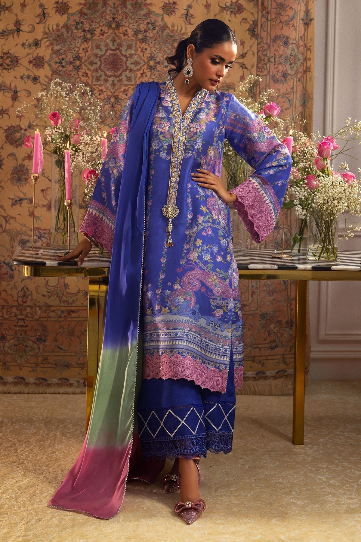 Annus Abrar | Lime Luxe Silk |  Natalya - House Of Hania