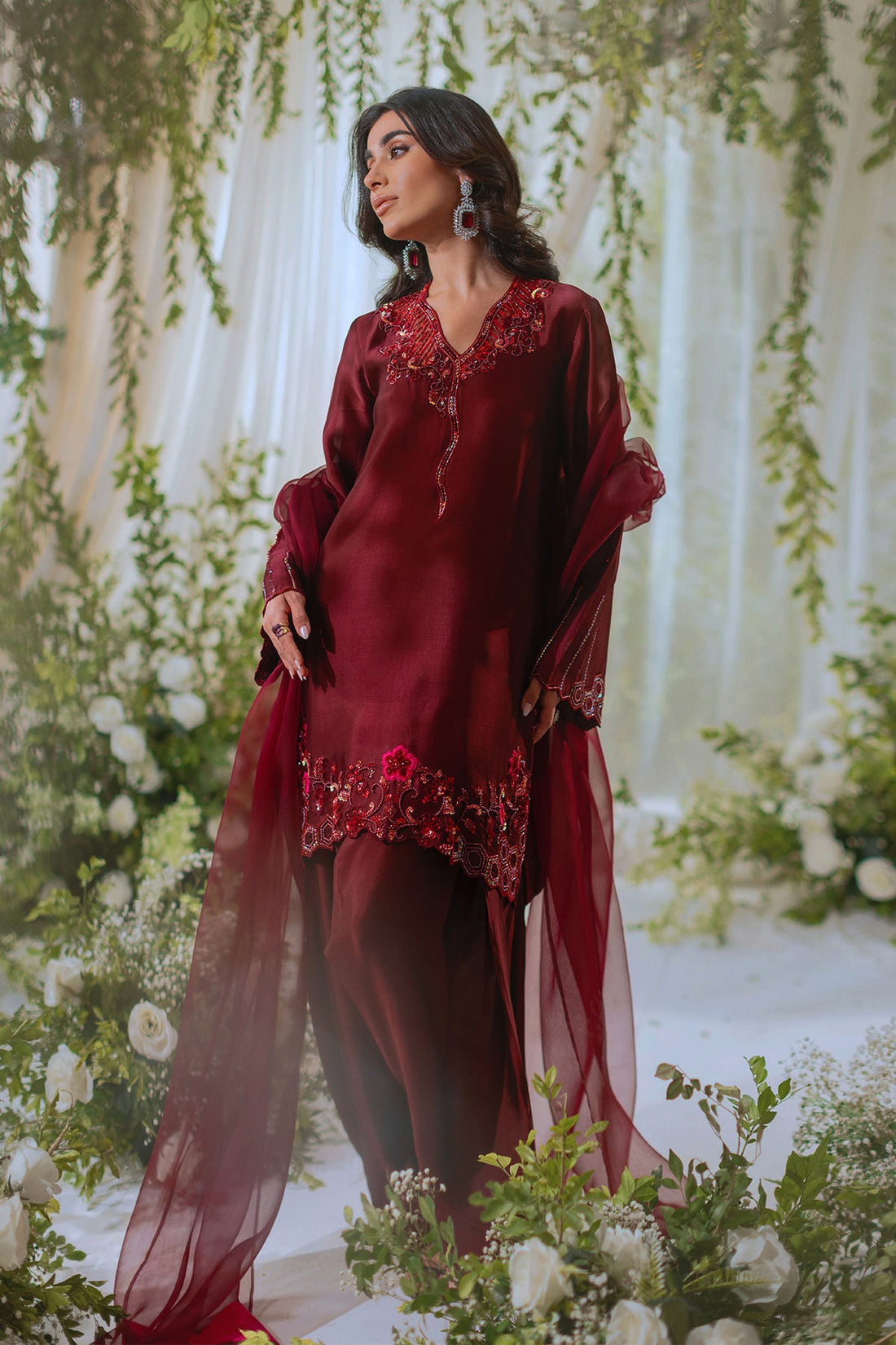 Annus Abrar | Lumi Eid Edit | Inara (Shirt and Pants) - House Of Hania