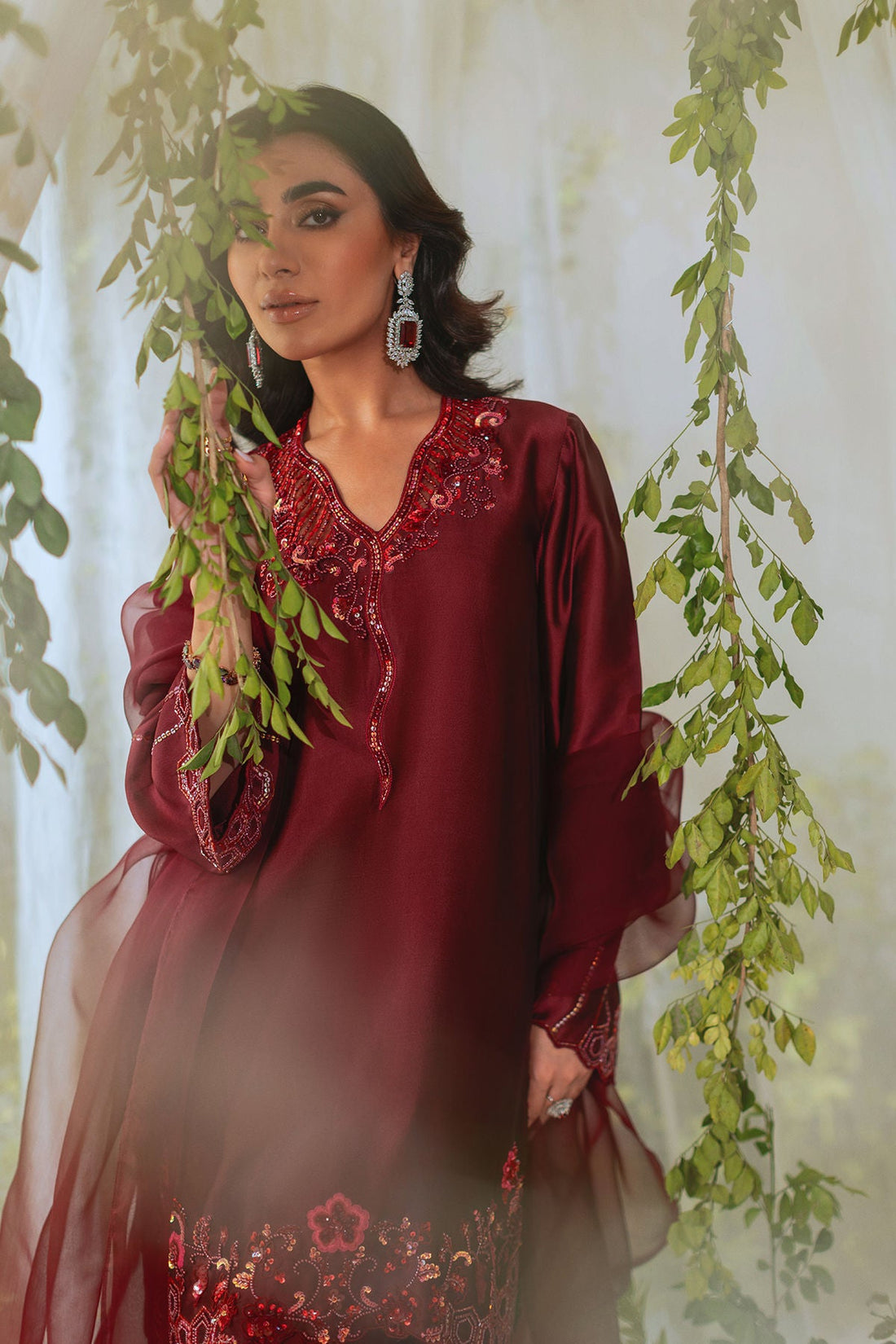 Annus Abrar | Lumi Eid Edit | Inara (Shirt and Pants) - House Of Hania