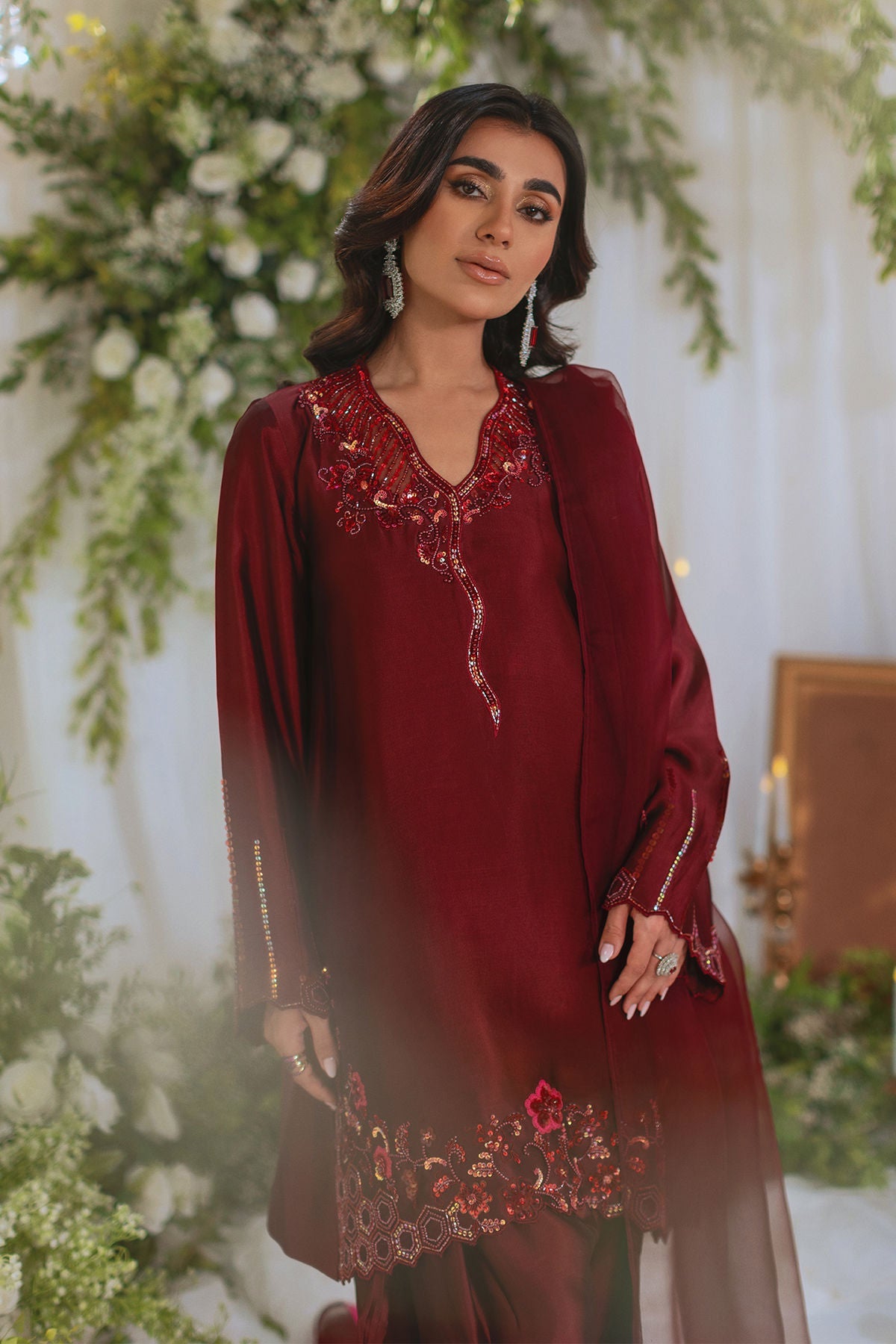Annus Abrar | Lumi Eid Edit | Inara (Shirt and Pants) - House Of Hania