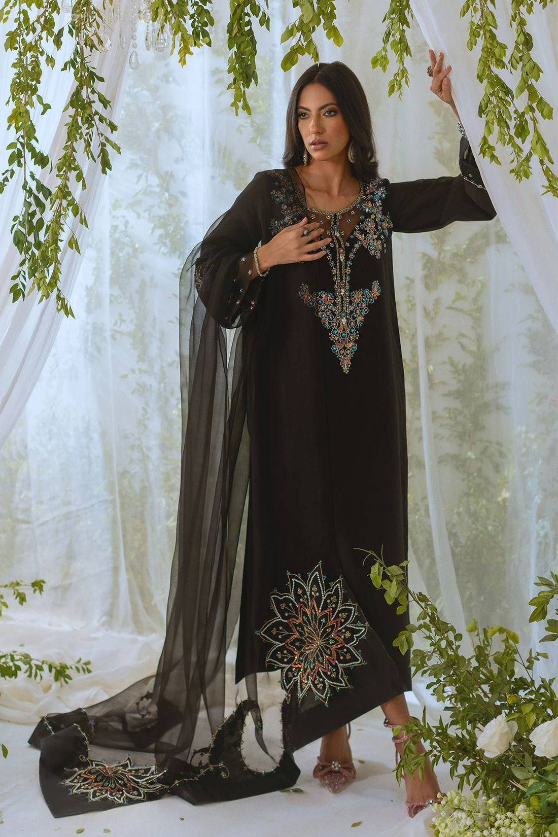 Annus Abrar | Lumi Eid Edit | Neda (Shirt and Pants) - House Of Hania