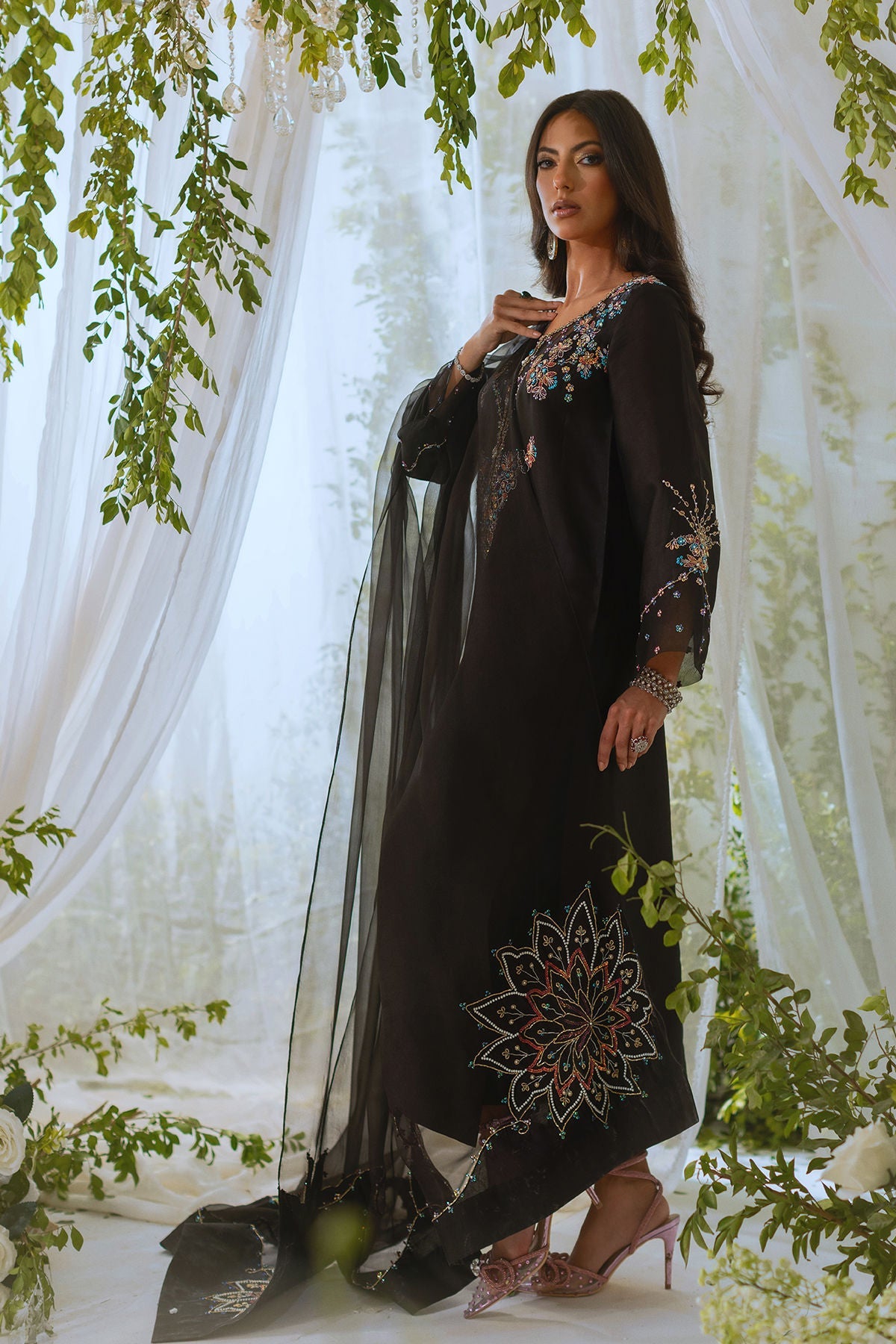 Annus Abrar | Lumi Eid Edit | Neda (Shirt and Pants) - House Of Hania