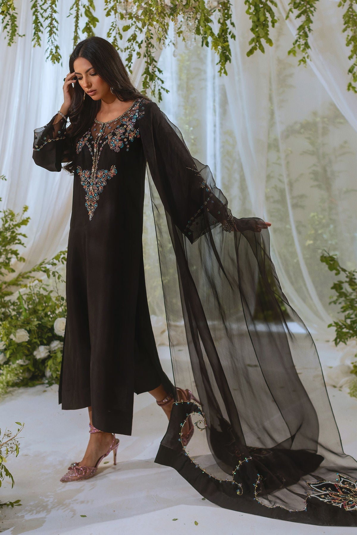 Annus Abrar | Lumi Eid Edit | Neda (Shirt and Pants) - House Of Hania