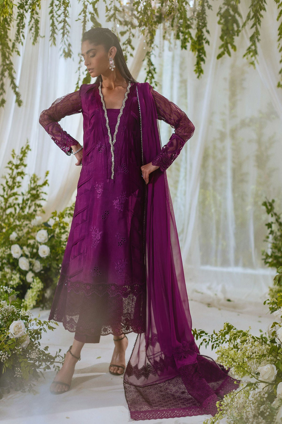 Annus Abrar | Lumi Eid Edit | Thamina (Shirt and Pants) - House Of Hania