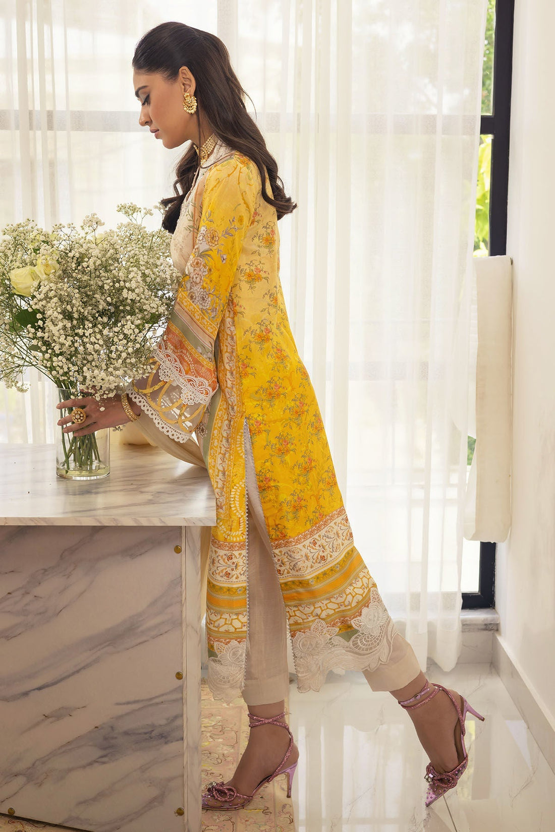 Annus Abrar | Luxe Silk Pret | ESMEYA - SHIRT AND DUPATTA - House Of Hania