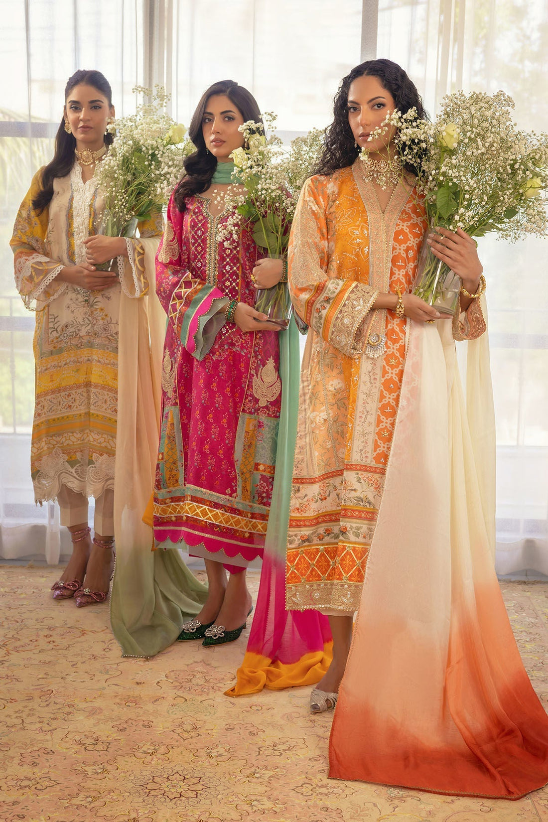 Annus Abrar | Luxe Silk Pret | RENYA-SHIRT AND DUPATTA - House Of Hania