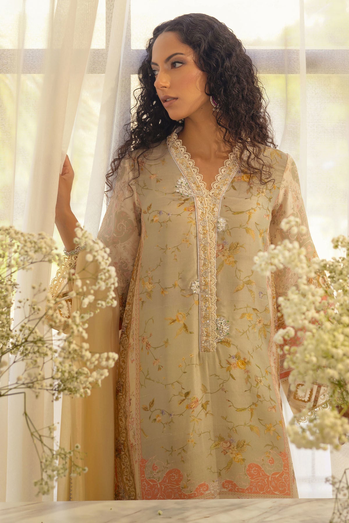 Annus Abrar | Luxe Silk Pret | RESHMA-SHIRT AND DUPATTA - House Of Hania