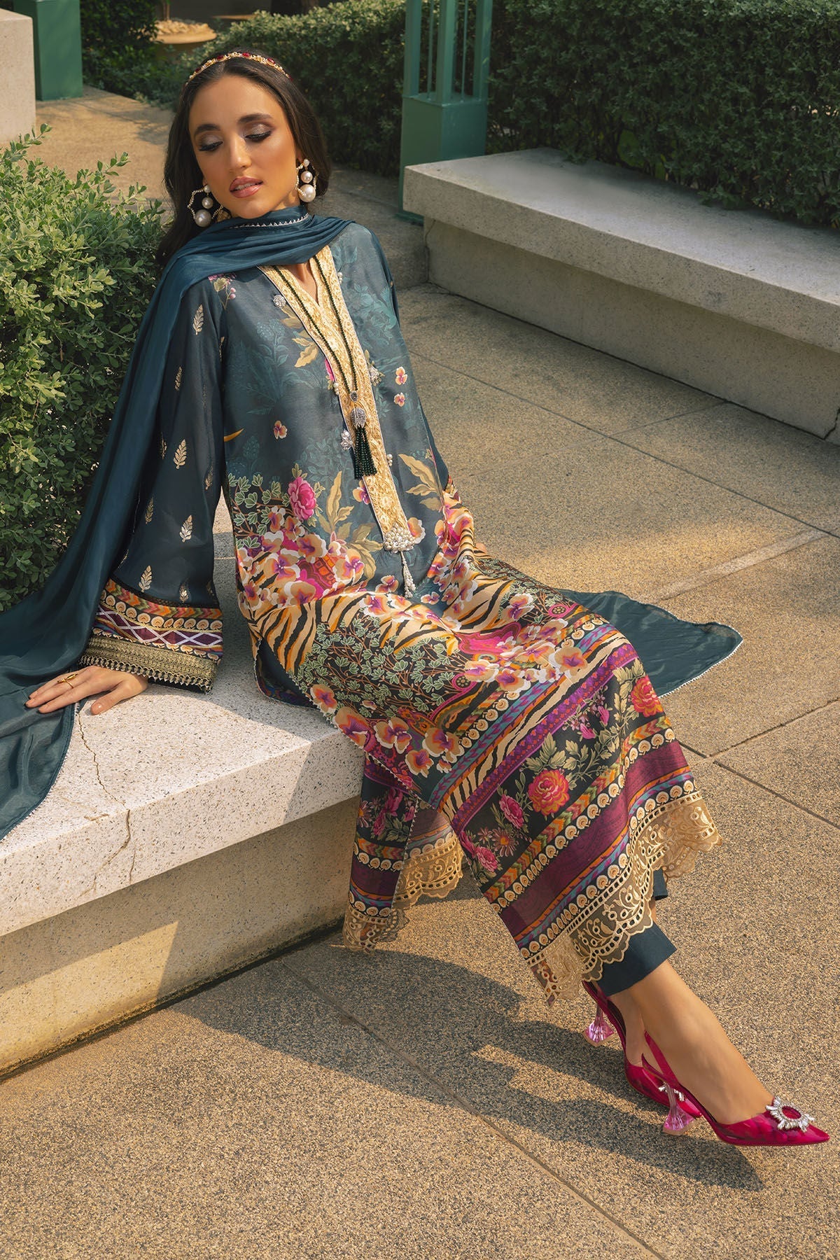 Annus Abrar | Luxe Silk Pret | SIBYL - House Of Hania