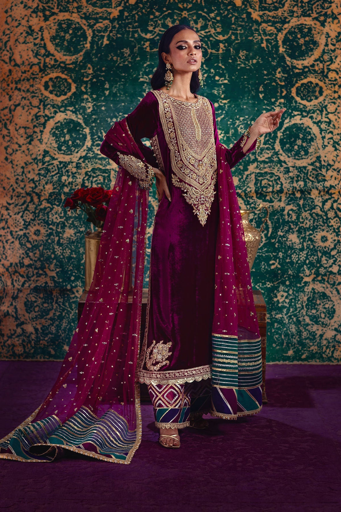 Annus Abrar | Mirha Winter Velour | Ezra - House Of Hania