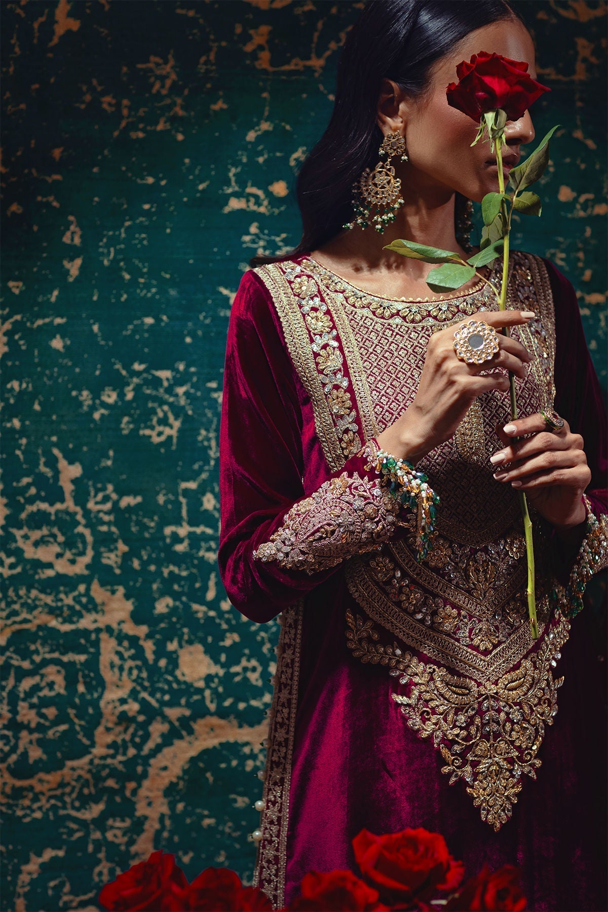 Annus Abrar | Mirha Winter Velour | Ezra - House Of Hania