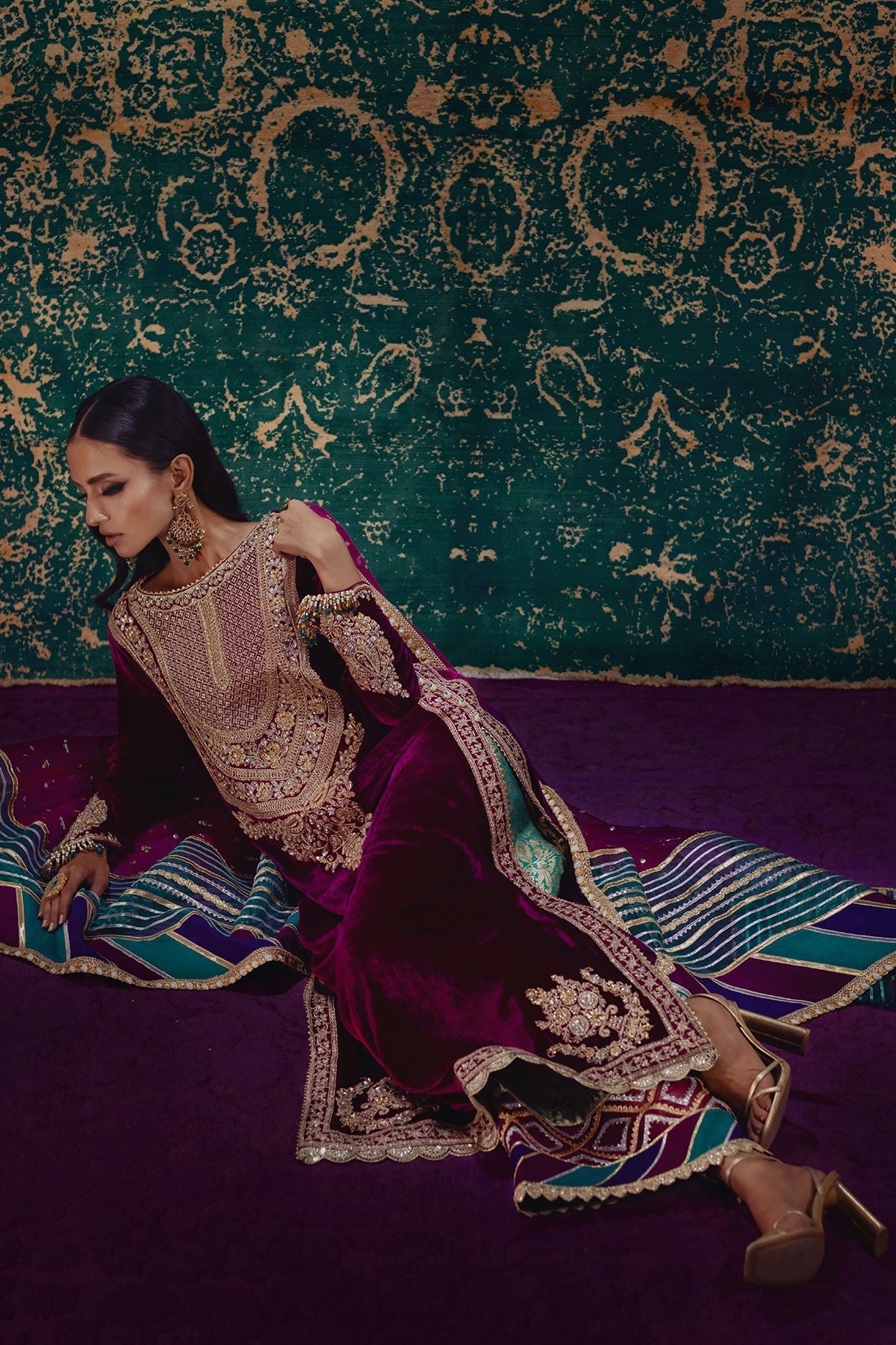 Annus Abrar | Mirha Winter Velour | Ezra - House Of Hania