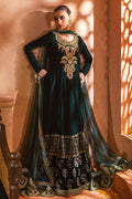 Annus Abrar | Mirha Winter Velour | Nirma Kalidar (Kalidar, Pants and Dupatta) - House Of Hania