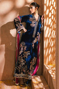 Annus Abrar | Mirha Winter Velour | Rushma (Shirt, Pants and Dupatta) - House Of Hania