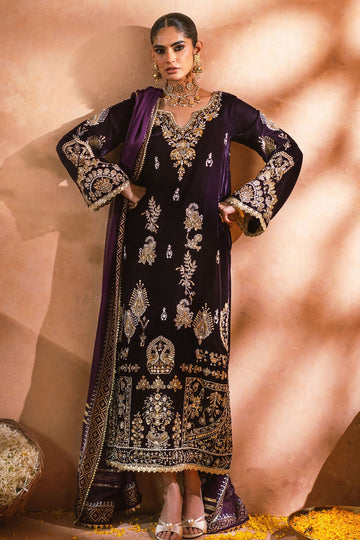 Annus Abrar | Mirha Winter Velour | Zolia (Shirt and Pants) - House Of Hania