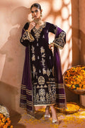 Annus Abrar | Mirha Winter Velour | Zolia (Shirt and Pants) - House Of Hania