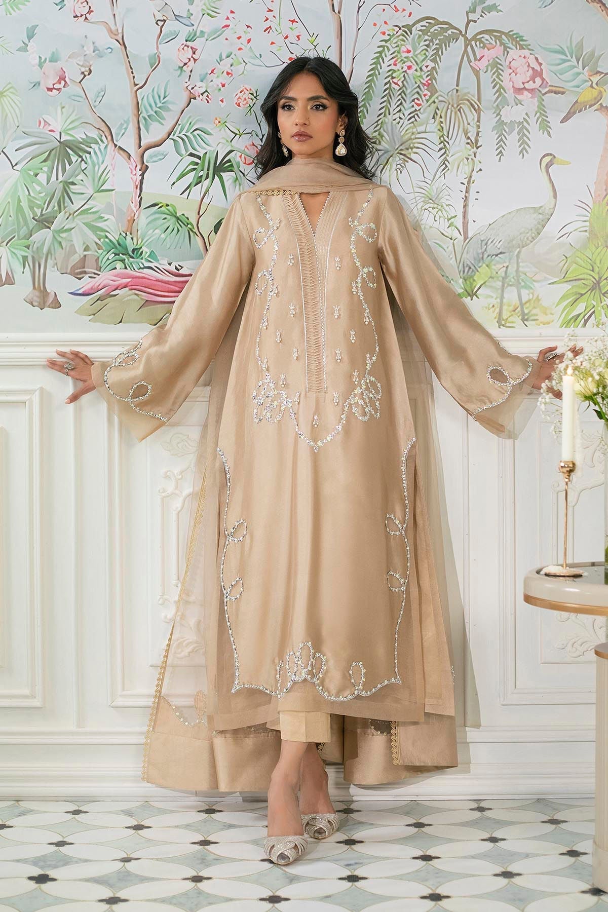 Annus Abrar | Sehr Eid Luxe | Alyra Sand - House Of Hania