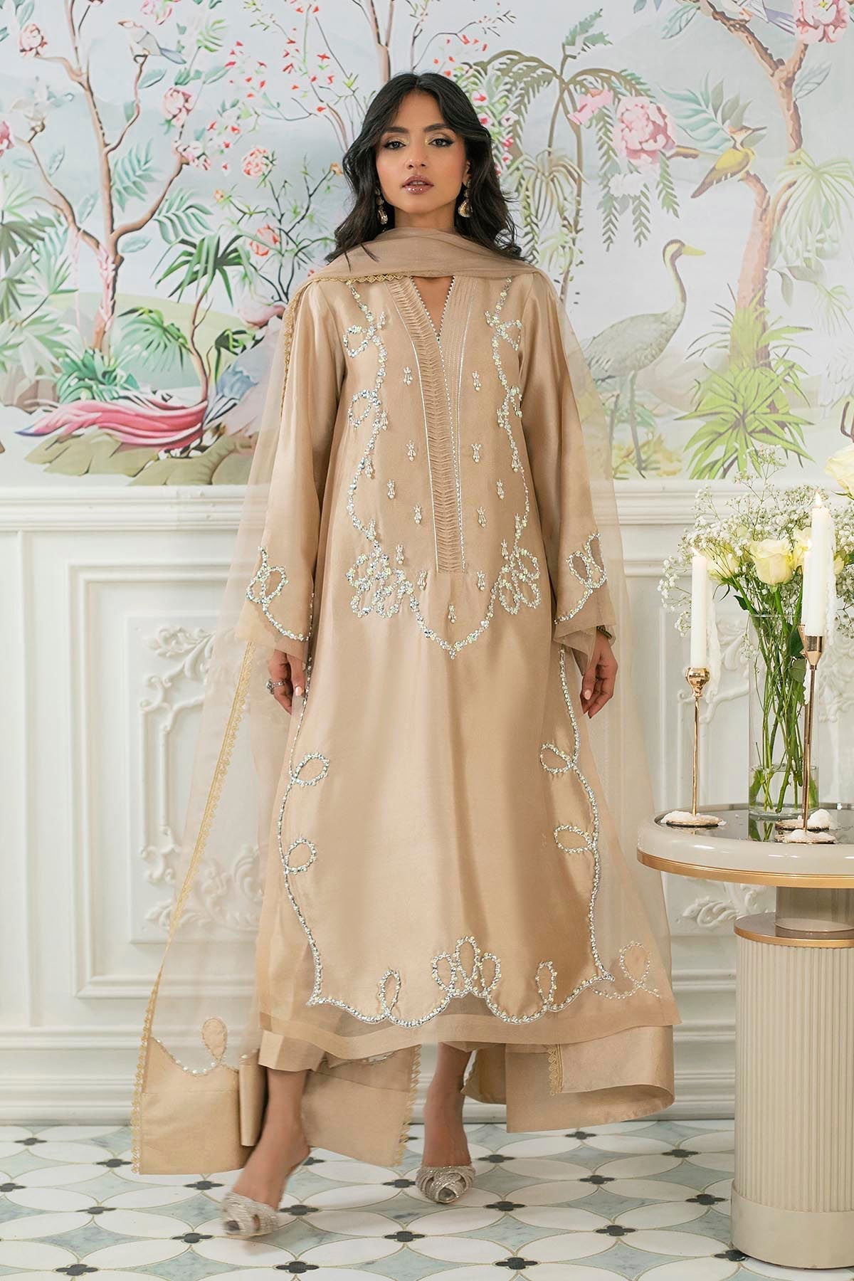 Annus Abrar | Sehr Eid Luxe | Alyra Sand - House Of Hania