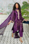 Annus Abrar | Sehr Eid Luxe | Izali Aubergine - House Of Hania