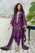 Annus Abrar | Sehr Eid Luxe | Izali Aubergine - House Of Hania
