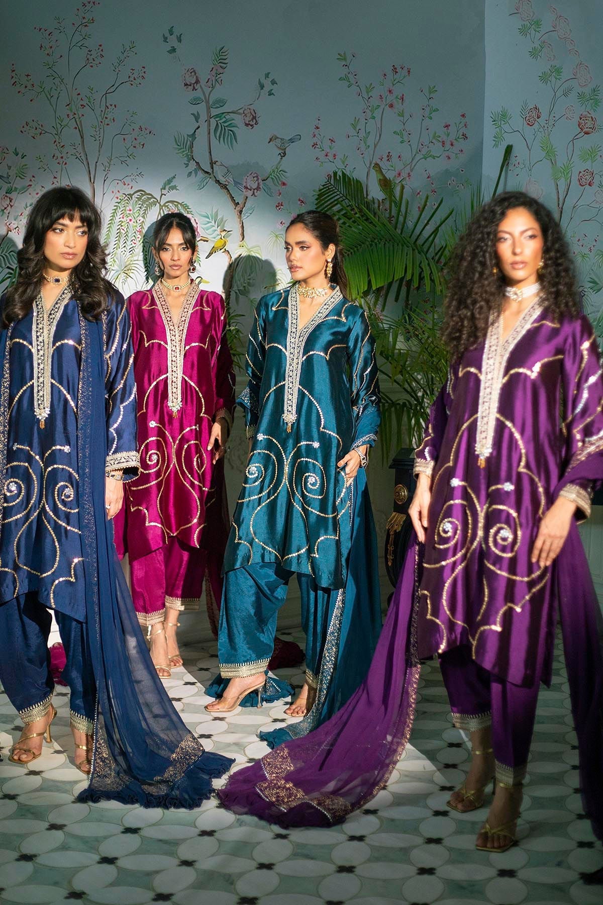Annus Abrar | Sehr Eid Luxe | Izali Aubergine - House Of Hania