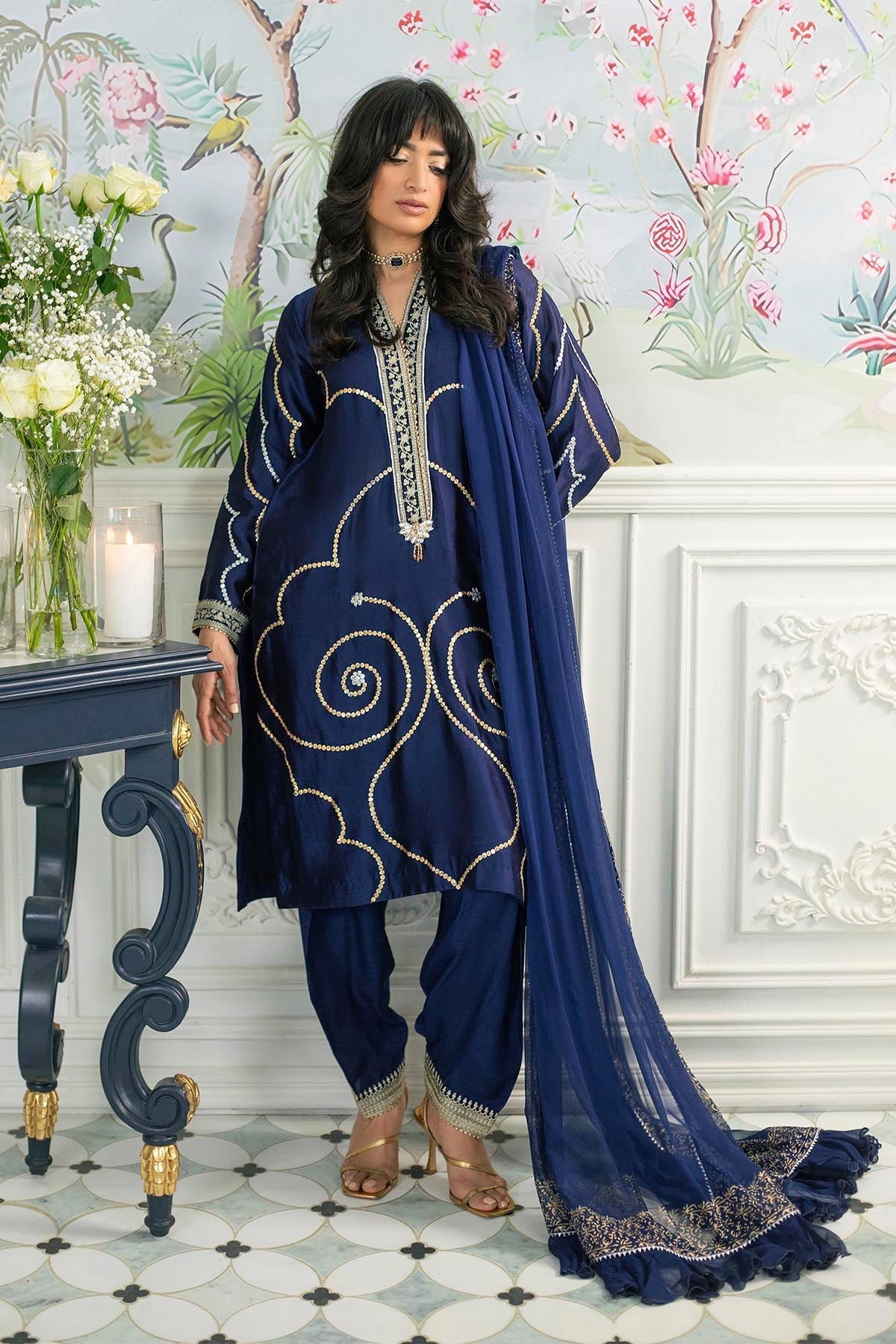 Annus Abrar | Sehr Eid Luxe | Izali Midnight - House Of Hania