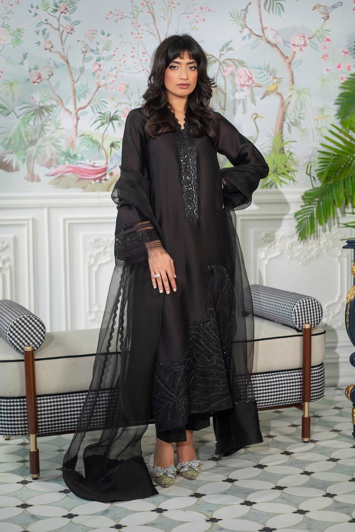 Annus Abrar | Sehr Eid Luxe | Lainey Black - House Of Hania