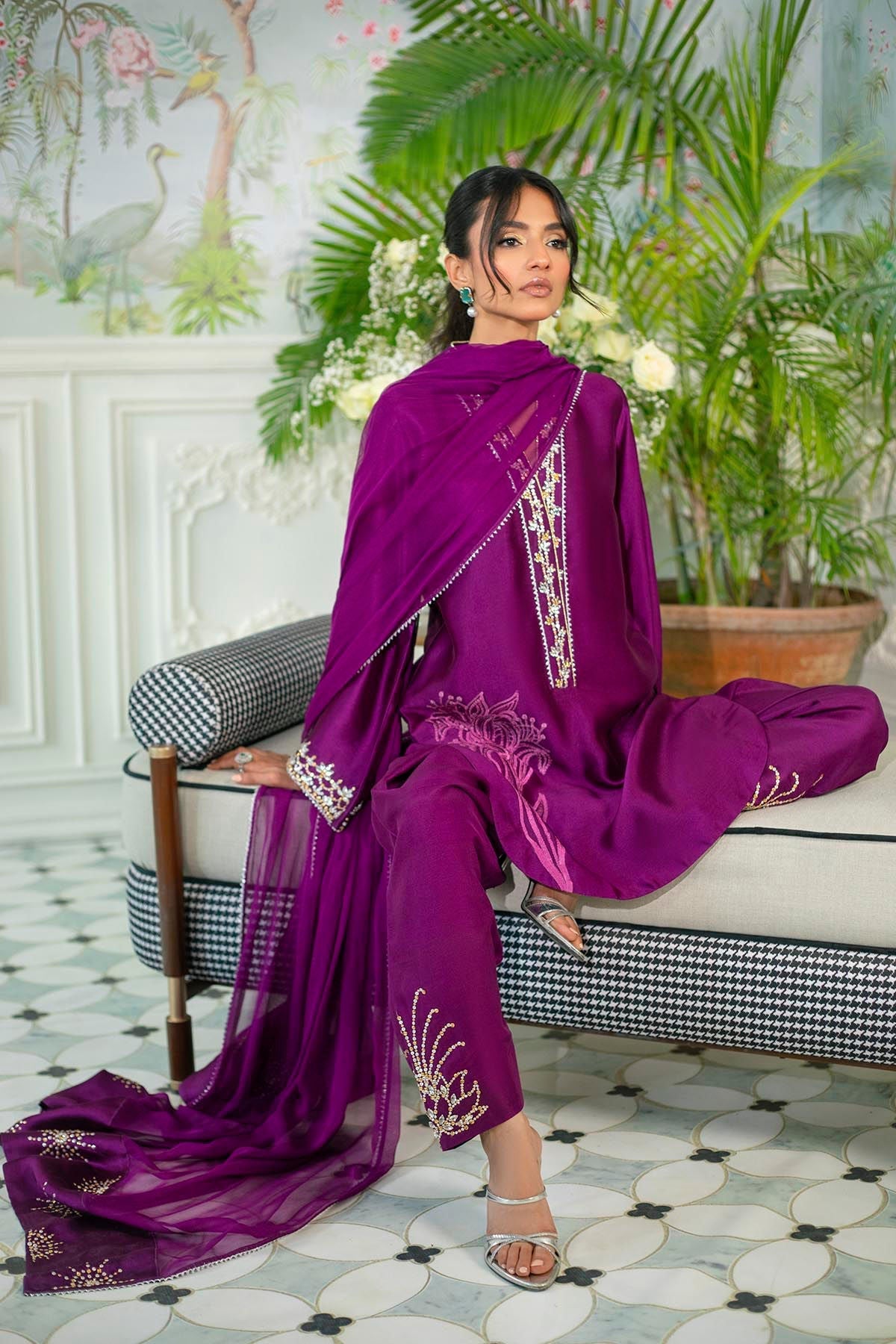 Annus Abrar | Sehr Eid Luxe | Melanie Plum - House Of Hania