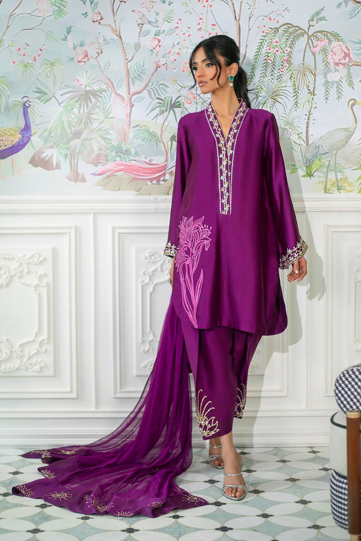 Annus Abrar | Sehr Eid Luxe | Melanie Plum - House Of Hania