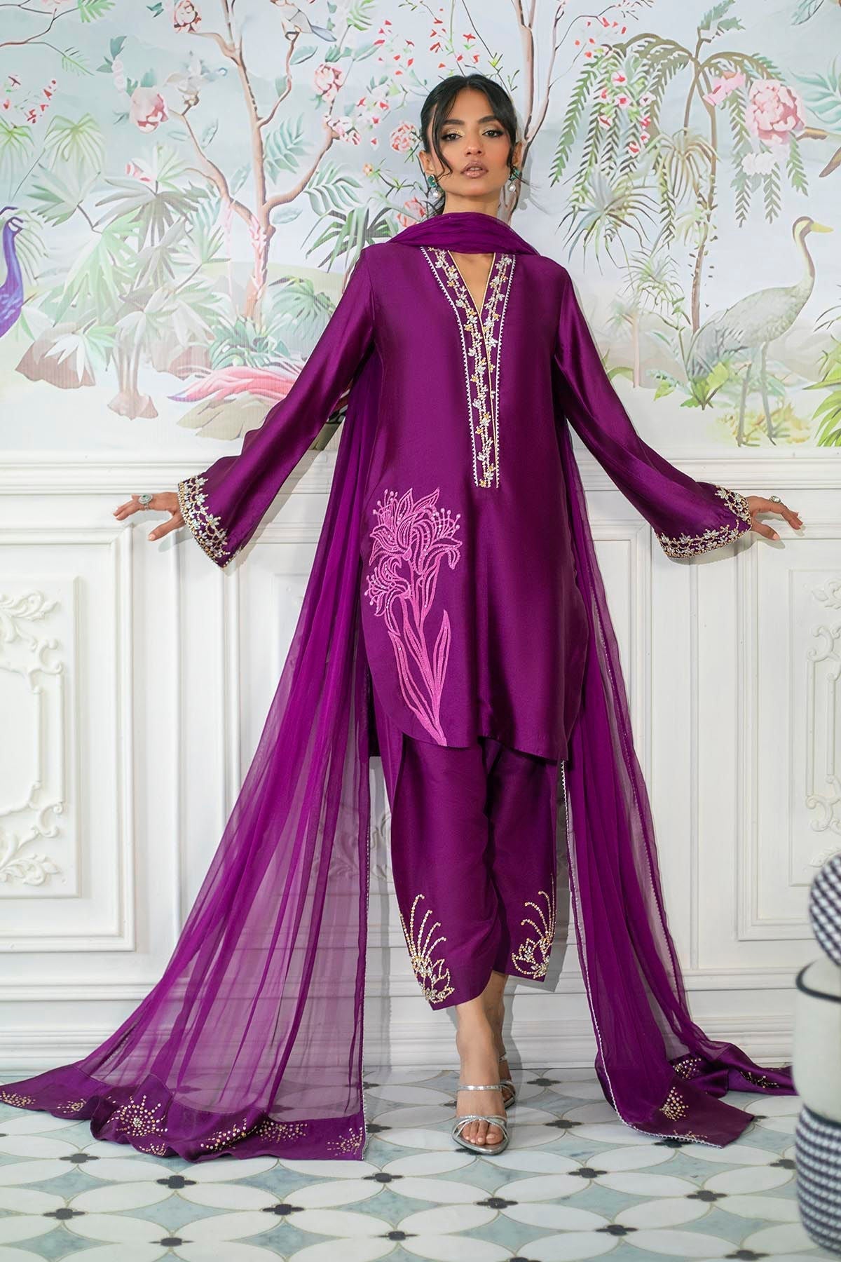 Annus Abrar | Sehr Eid Luxe | Melanie Plum - House Of Hania