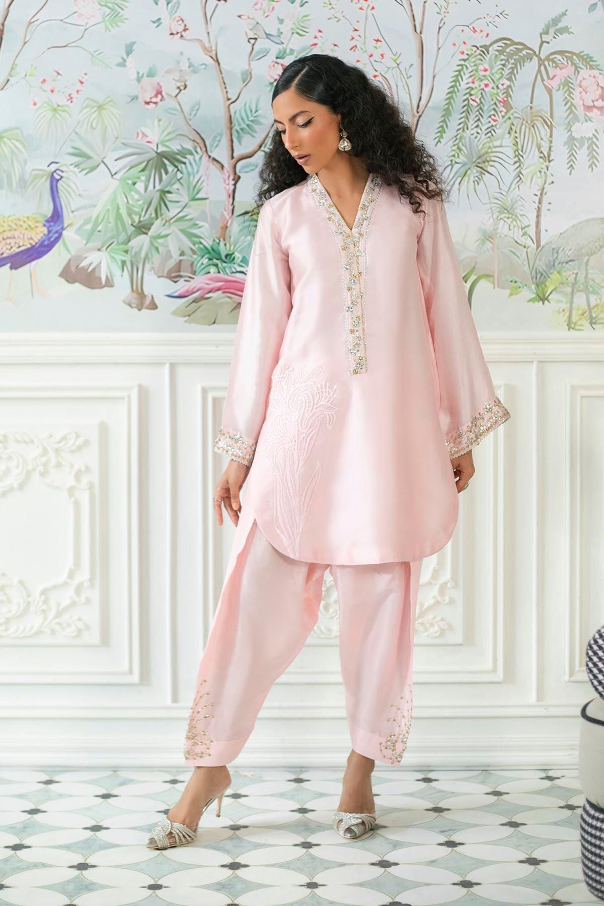 Annus Abrar | Sehr Eid Luxe | Melanie Rose Pink - House Of Hania
