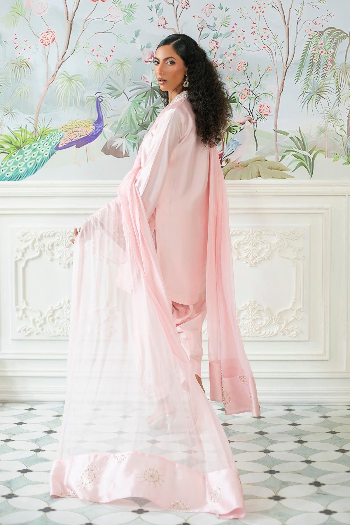 Annus Abrar | Sehr Eid Luxe | Melanie Rose Pink - House Of Hania
