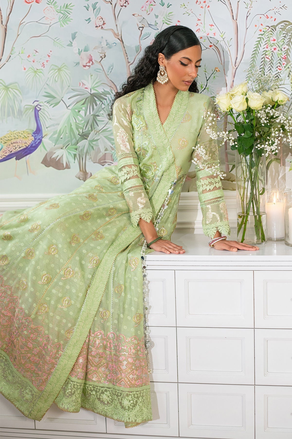 Annus Abrar | Sehr Eid Luxe | Nadi Mint - House Of Hania