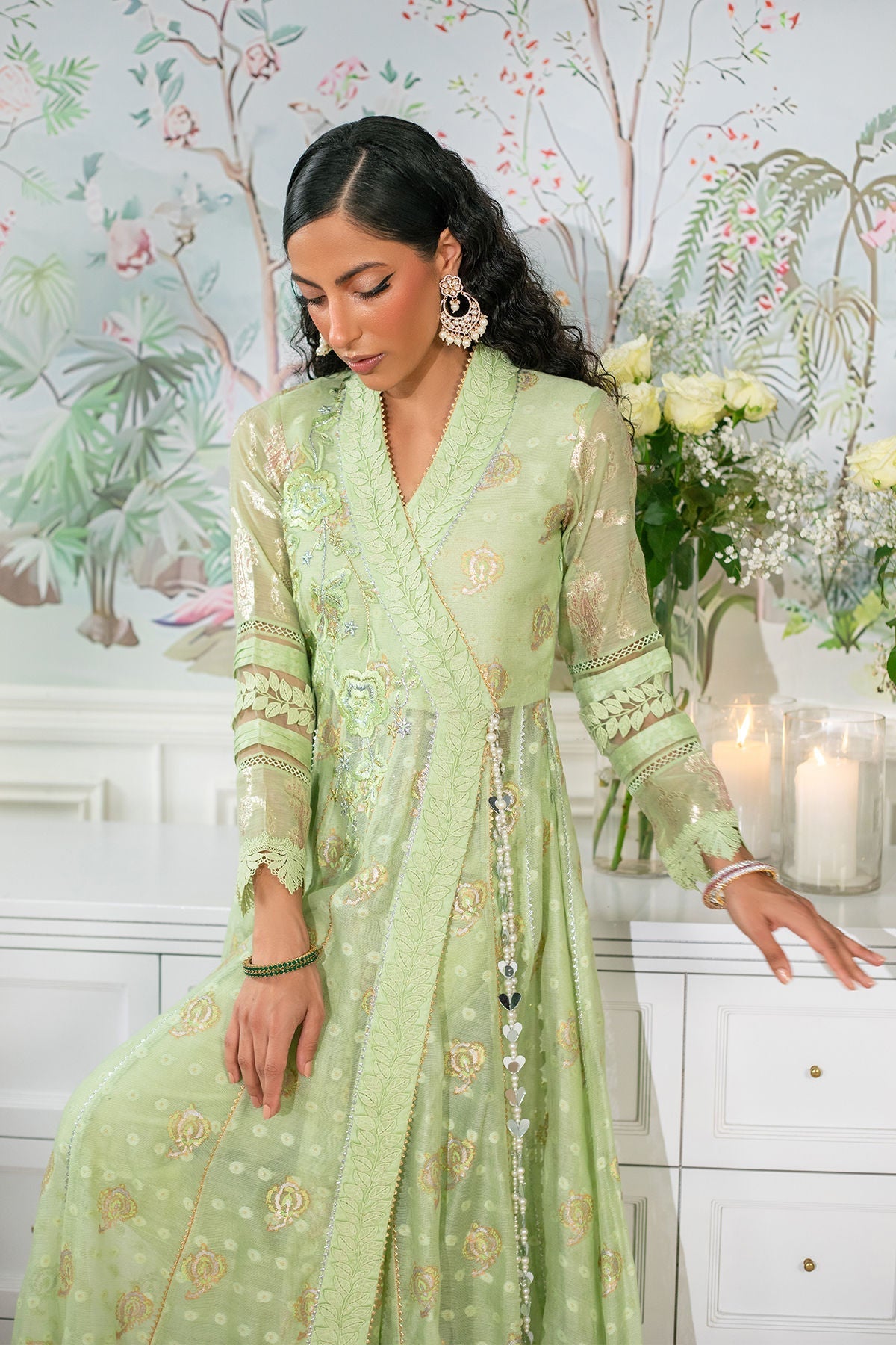 Annus Abrar | Sehr Eid Luxe | Nadi Mint - House Of Hania