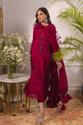 Annus Abrar | Sera Luxury | Ashni - Cranberry - House Of Hania