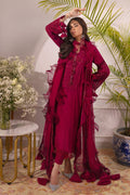 Annus Abrar | Sera Luxury | Ashni - Cranberry - House Of Hania