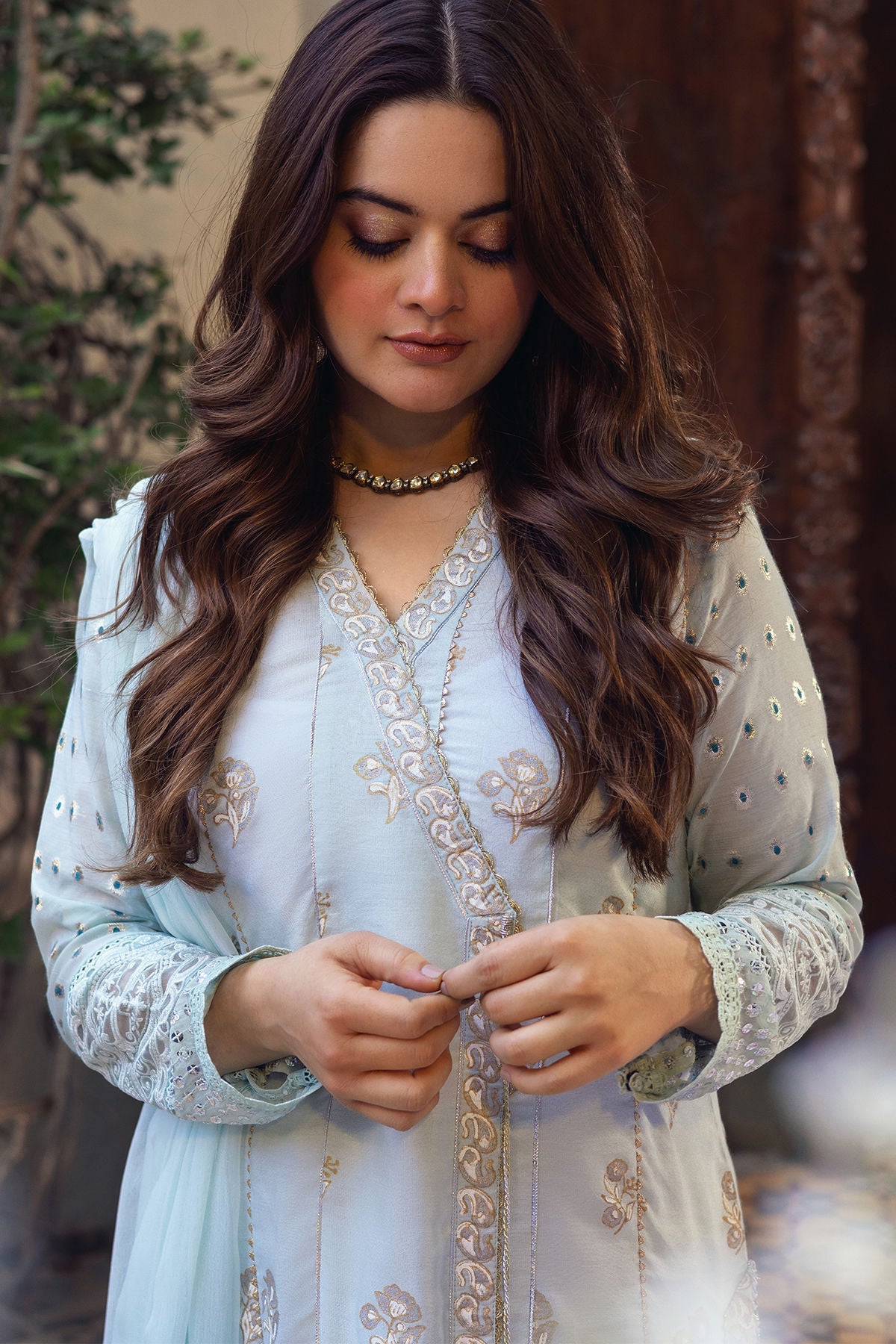 Annus Abrar | The Family Edit 26 | Amora - Shirt, Pants and Dupatta - House Of Hania