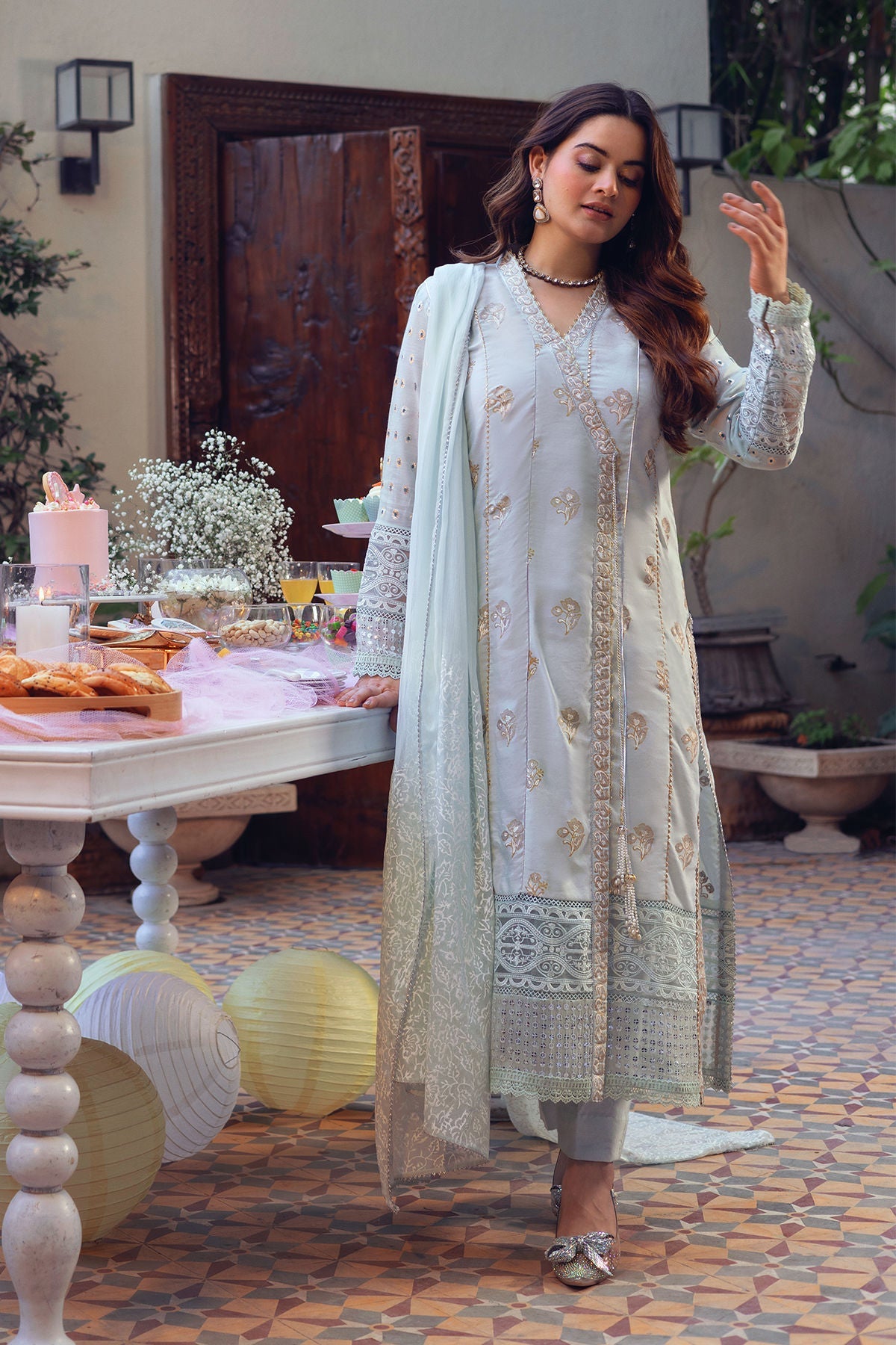 Annus Abrar | The Family Edit 26 | Amora - Shirt, Pants and Dupatta - House Of Hania