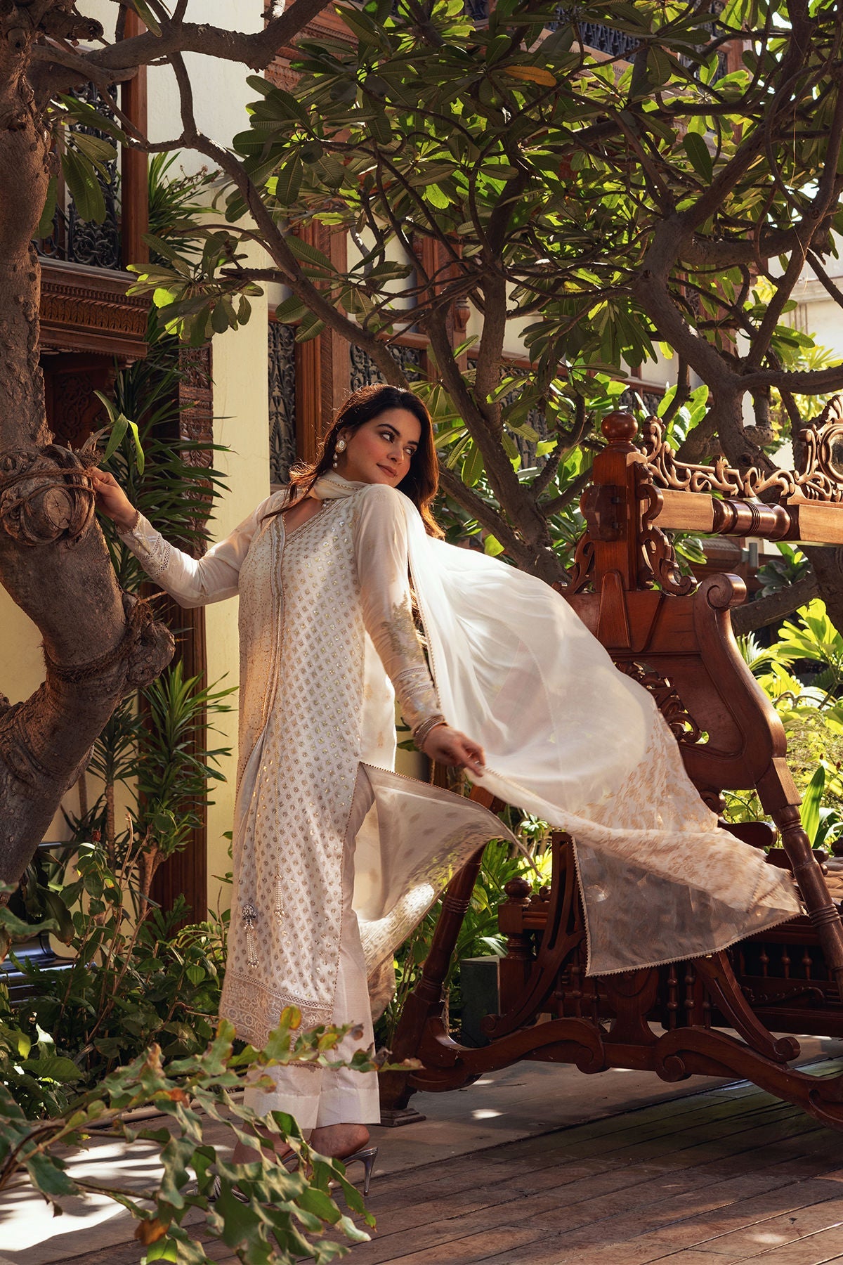 Annus Abrar | The Family Edit 26 | Emory - Shirt , Pants and Dupatta - House Of Hania