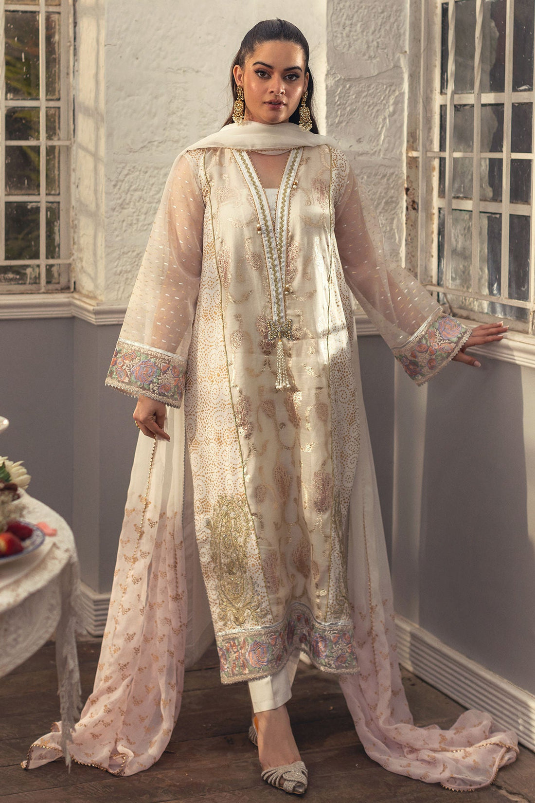 Annus Abrar | The Family Edit 26 | Iriqa ( Shirt, Pants And Dupatta) - House Of Hania