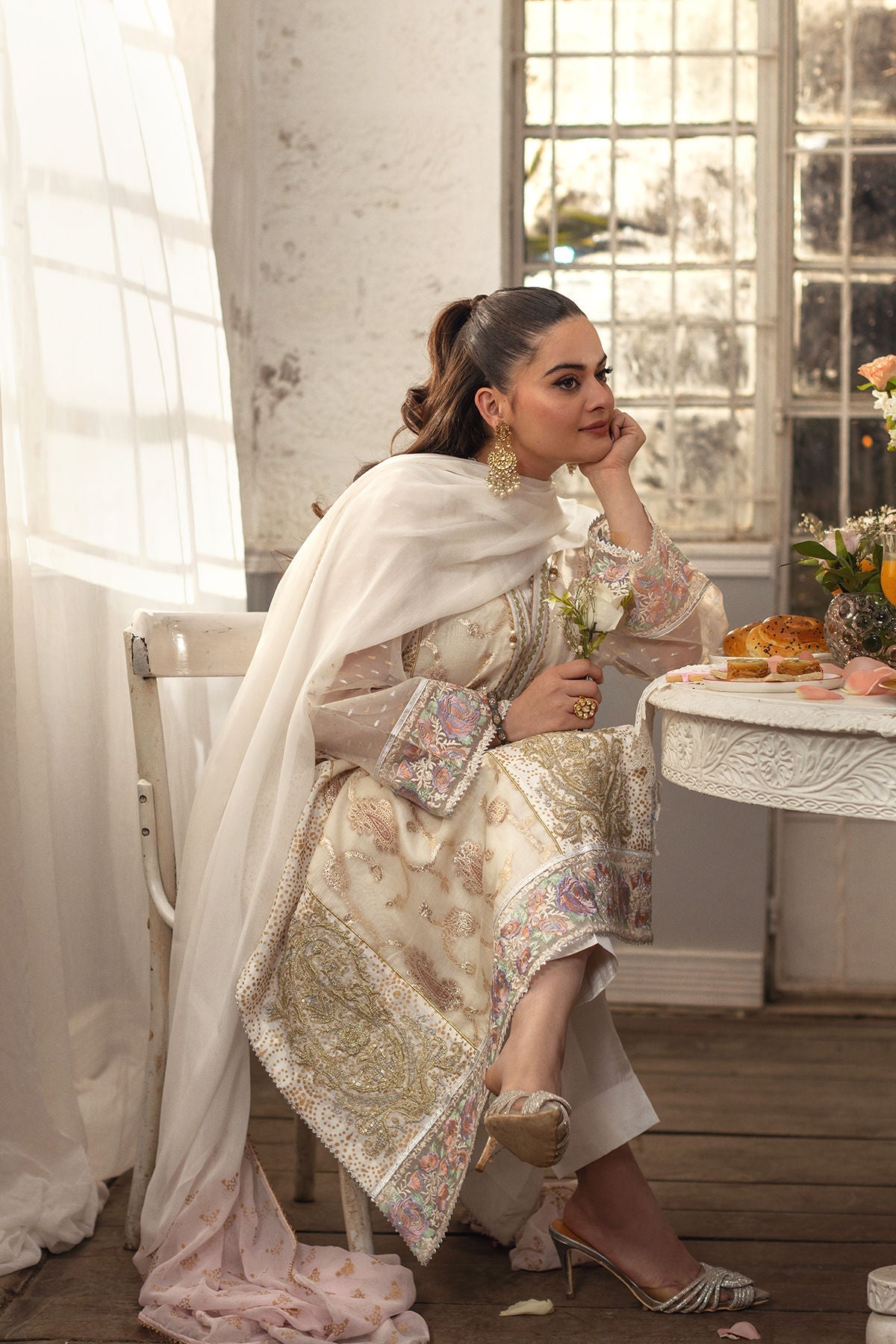 Annus Abrar | The Family Edit 26 | Iriqa ( Shirt, Pants And Dupatta) - House Of Hania