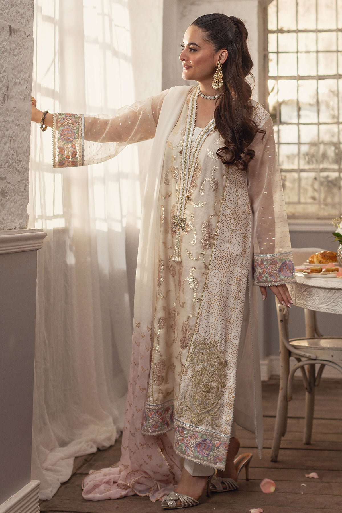 Annus Abrar | The Family Edit 26 | Iriqa ( Shirt, Pants And Dupatta) - House Of Hania