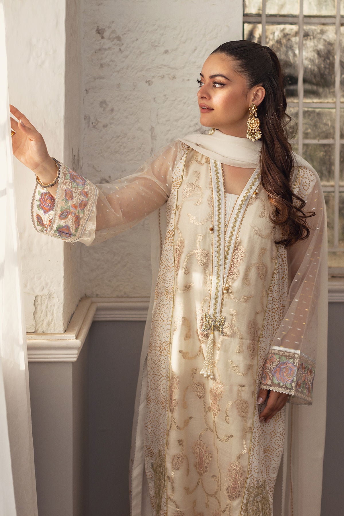 Annus Abrar | The Family Edit 26 | Iriqa ( Shirt, Pants And Dupatta) - House Of Hania