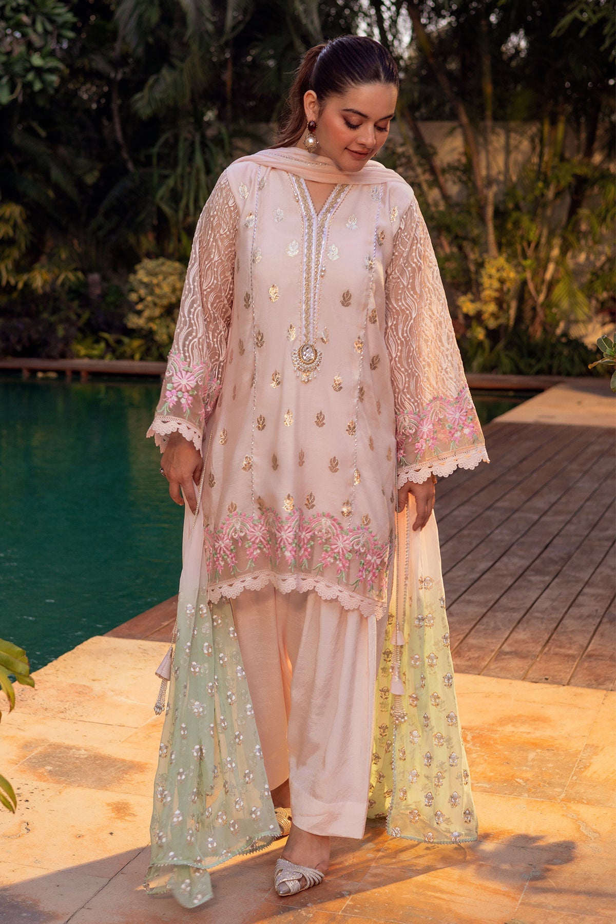 Annus Abrar | The Family Edit 26 | Limara - Shirt, Shalwar and Dupatta - House Of Hania