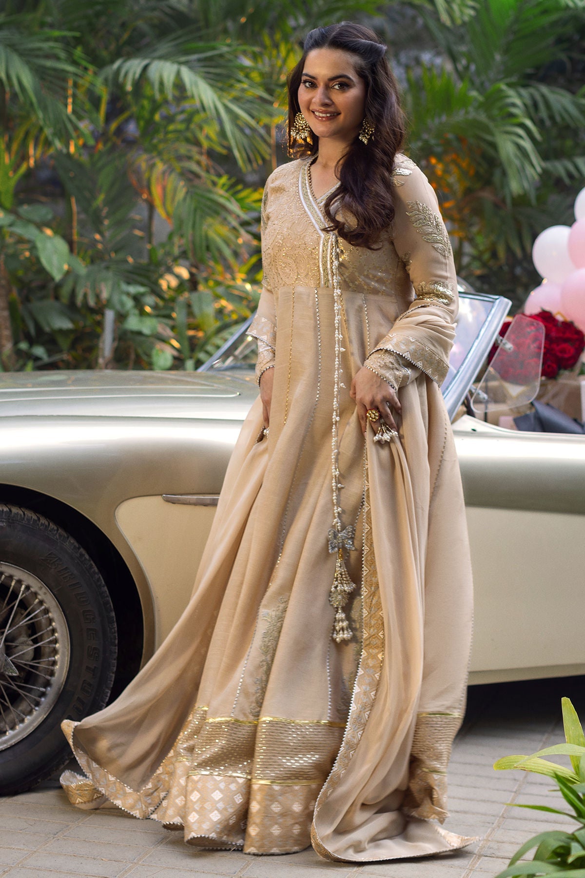Annus Abrar | The Family Edit 26 | Raha Angarkha (Shirt, Pants And Dupatta) - House Of Hania
