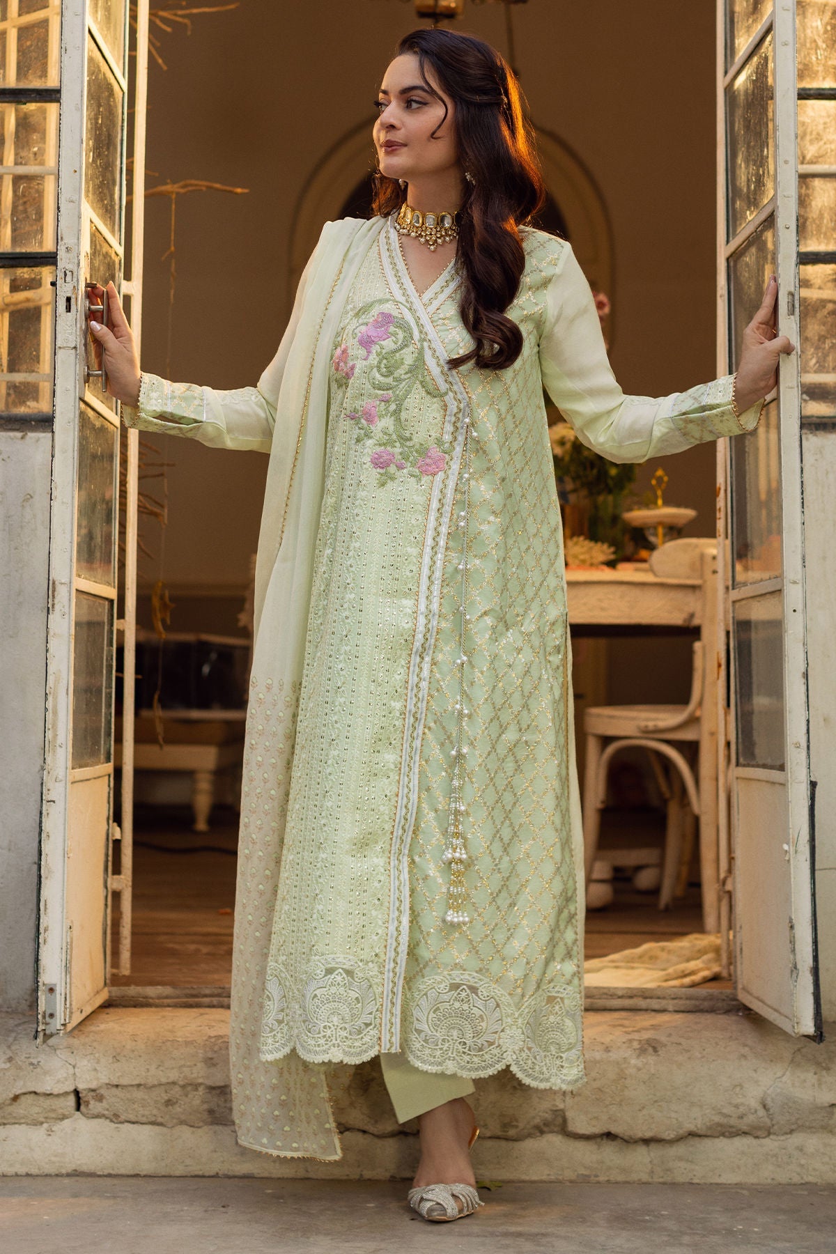 Annus Abrar | The Family Edit 26 | Rumina (Shirt, Pants And Dupatta) - House Of Hania