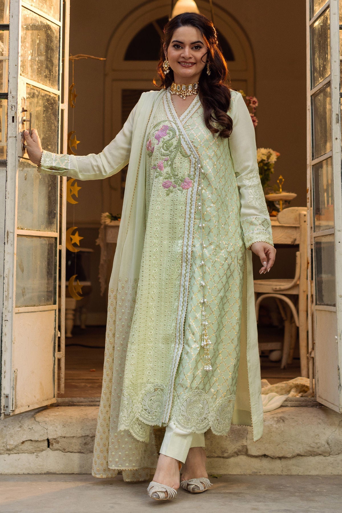 Annus Abrar | The Family Edit 26 | Rumina (Shirt, Pants And Dupatta) - House Of Hania