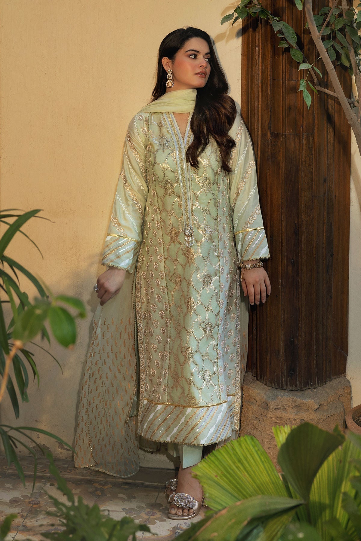 Annus Abrar | The Family Edit 26 | Sera - Shirt, Pants and Dupatta - House Of Hania