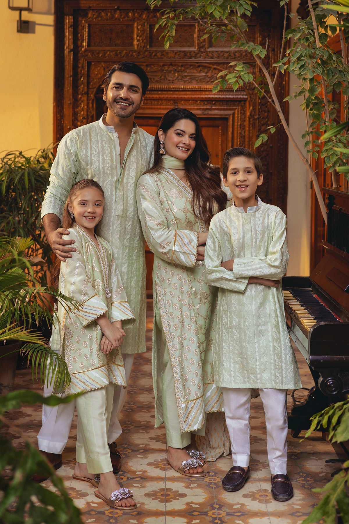 Annus Abrar | The Family Edit 26 | Sera - Shirt, Pants and Dupatta - House Of Hania